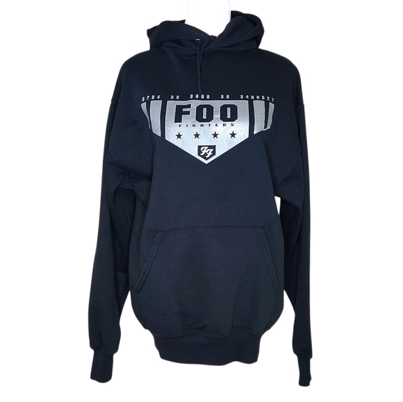 Foo Fighters Vintage 2000 Concert Sweatshirt Black Silver Y2K Unisex Medium - Picture 1 of 9